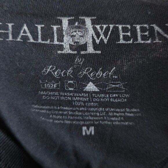 Halloween T Shirt Mens Size Medium Black Michael Myers Horror Movie Promo Retro - Picture 5 of 6